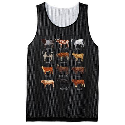 Cattle Drawings Types Of Cows Mesh Reversible Basketball Jersey Tank