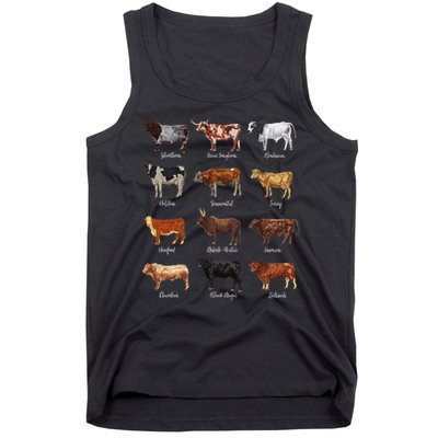 Cattle Drawings Types Of Cows Tank Top