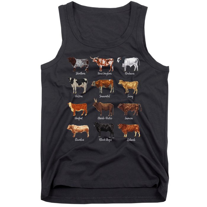 Cattle Drawings Types Of Cows Tank Top