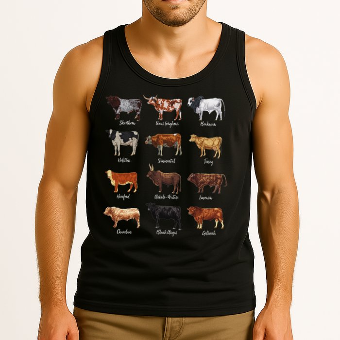 Cattle Drawings Types Of Cows Tank Top
