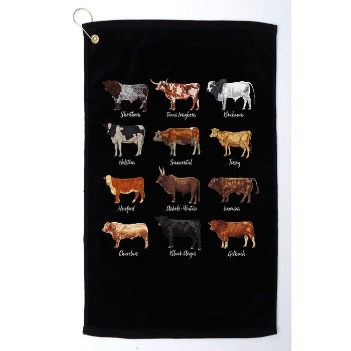 Cattle Drawings Types Of Cows Golf Towel