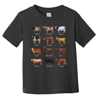 Cattle Drawings Types Of Cows Toddler T-Shirt