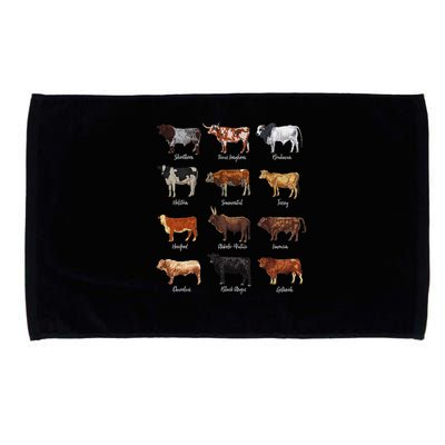 Cattle Drawings Types Of Cows Microfiber Hand Towel