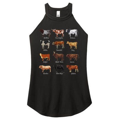 Cattle Drawings Types Of Cows Women's Perfect Tri Rocker Tank