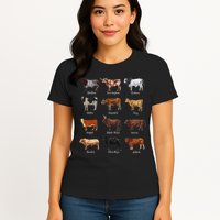 Cattle Drawings Types Of Cows Womens T-Shirt