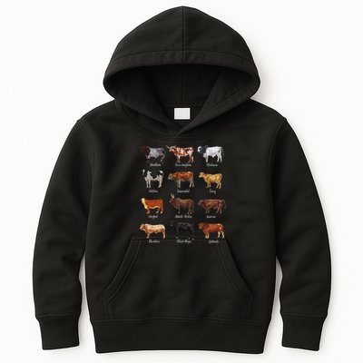 Cattle Drawings Types Of Cows Kids Hoodie