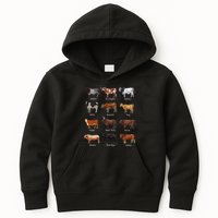 Cattle Drawings Types Of Cows Kids Hoodie