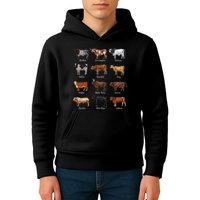 Cattle Drawings Types Of Cows Kids Hoodie