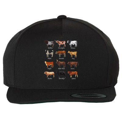 Cattle Drawings Types Of Cows Wool Snapback Cap