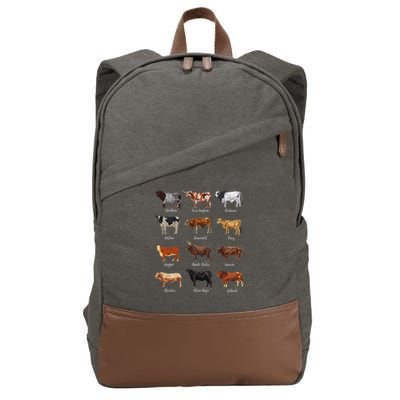 Cattle Drawings Types Of Cows Cotton Canvas Backpack