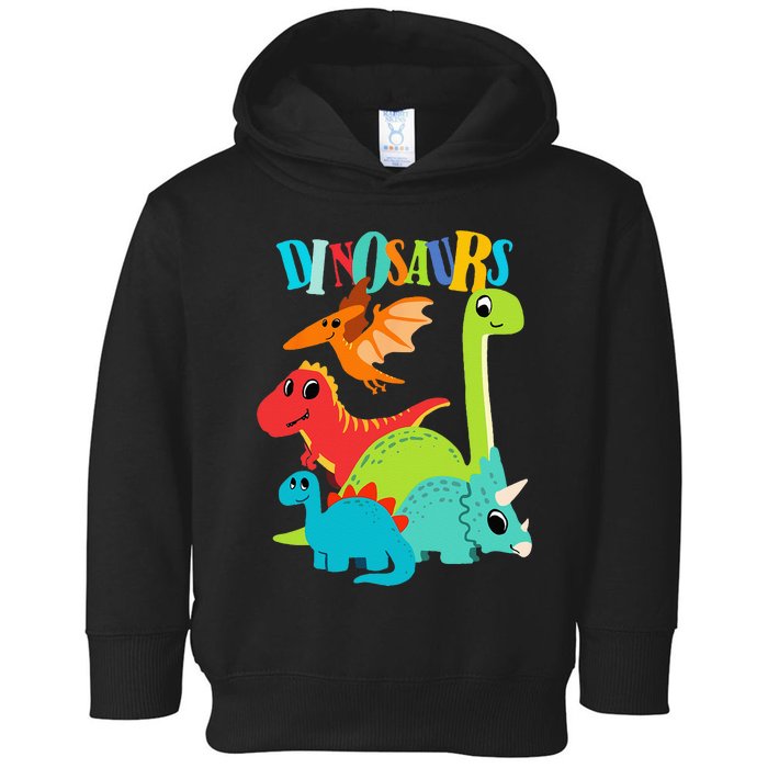 Cute Dinosaurs Types Of Dinosaurs For Kids Dino Lover Toddler Hoodie