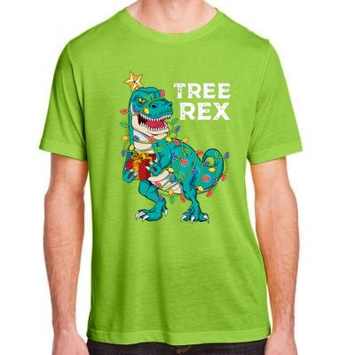 Christmas Dinosaur Tree Rex For Boy Pajamas Adult ChromaSoft Performance T-Shirt