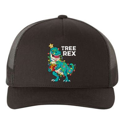 Christmas Dinosaur Tree Rex For Boy Pajamas Yupoong Adult 5-Panel Trucker Hat