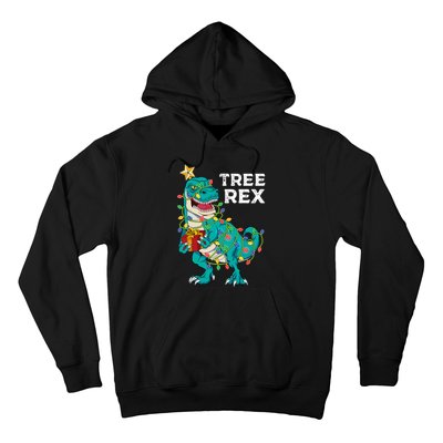 Christmas Dinosaur Tree Rex For Boy Pajamas Hoodie