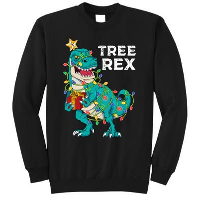 Christmas Dinosaur Tree Rex For Boy Pajamas Sweatshirt