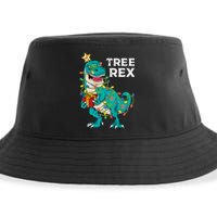 Christmas Dinosaur Tree Rex For Boy Pajamas Sustainable Bucket Hat