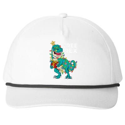 Christmas Dinosaur Tree Rex For Boy Pajamas Snapback Five-Panel Rope Hat