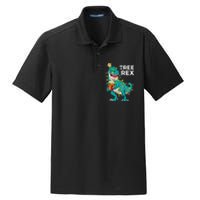 Christmas Dinosaur Tree Rex For Boy Pajamas Dry Zone Grid Polo