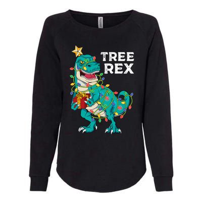 Christmas Dinosaur Tree Rex For Boy Pajamas Womens California Wash Sweatshirt