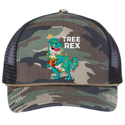 Christmas Dinosaur Tree Rex For Boy Pajamas Retro Rope Trucker Hat Cap