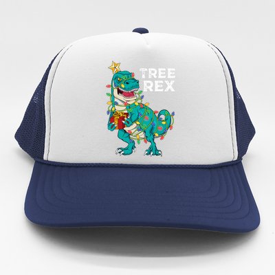 Christmas Dinosaur Tree Rex For Boy Pajamas Trucker Hat