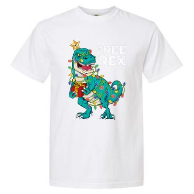 Christmas Dinosaur Tree Rex For Boy Pajamas Garment-Dyed Heavyweight T-Shirt