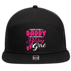 Cute Dad To Be Soon To Be A Daddy Gift 7 Panel Mesh Trucker Snapback Hat