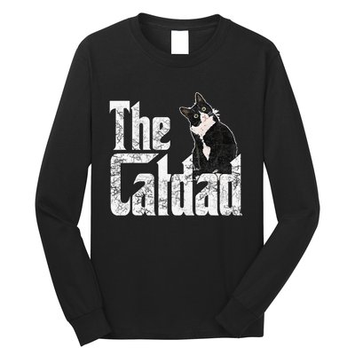 Cat Dad The Catfather Crazy Cat Father Daddy Long Sleeve Shirt