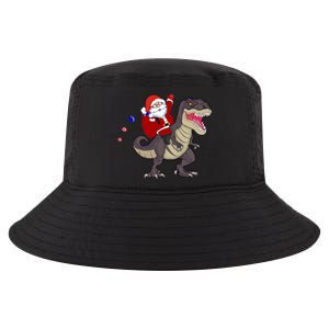 Christmas Dinosaur Tree Rex Pajamas Santa Claus Riding T Rex Meaningful Gift Cool Comfort Performance Bucket Hat