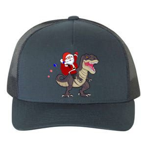 Christmas Dinosaur Tree Rex Pajamas Santa Claus Riding T Rex Meaningful Gift Yupoong Adult 5-Panel Trucker Hat