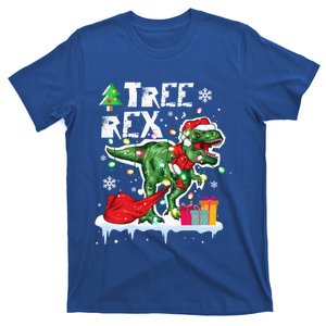 Christmas Dinosaur Tree Rex Pajamas Led Light Gift T-Shirt