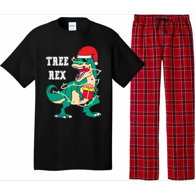 Christmas Dinosaur Tree Rex Cute Gift Pajama Set