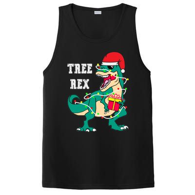 Christmas Dinosaur Tree Rex Cute Gift PosiCharge Competitor Tank