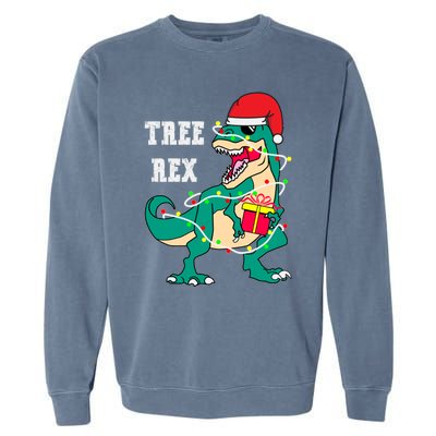 Christmas Dinosaur Tree Rex Cute Gift Garment-Dyed Sweatshirt