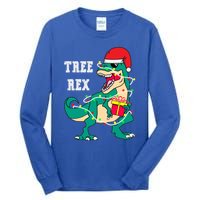 Christmas Dinosaur Tree Rex Cute Gift Tall Long Sleeve T-Shirt