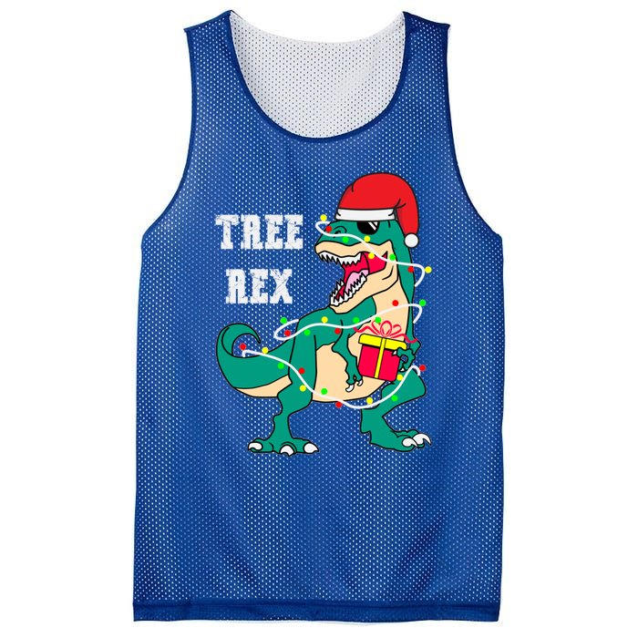 Christmas Dinosaur Tree Rex Cute Gift Mesh Reversible Basketball Jersey Tank