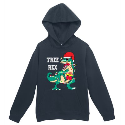 Christmas Dinosaur Tree Rex Cute Gift Urban Pullover Hoodie