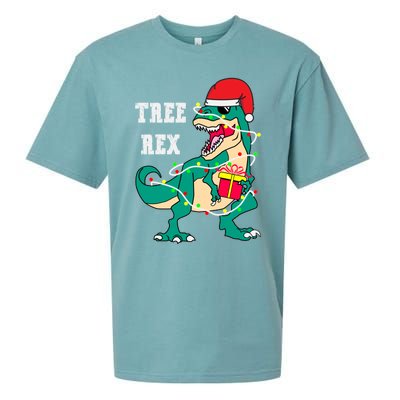 Christmas Dinosaur Tree Rex Cute Gift Sueded Cloud Jersey T-Shirt