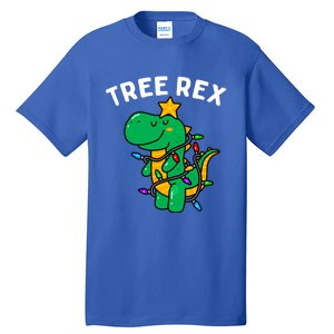 Christmas Dinosaur Tree Rex Xmas T Rex Gift Tall T-Shirt