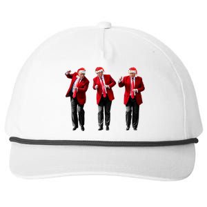 Christmas Donald Trump President 2024 Dancing Funny Santa Snapback Five-Panel Rope Hat