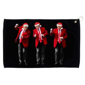 Christmas Donald Trump President 2024 Dancing Funny Santa Grommeted Golf Towel