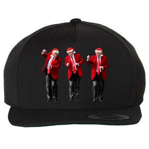 Christmas Donald Trump President 2024 Dancing Funny Santa Wool Snapback Cap