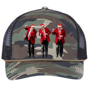 Christmas Donald Trump President 2024 Dancing Funny Santa Retro Rope Trucker Hat Cap