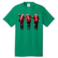 Christmas Donald Trump President 2024 Dancing Funny Santa Tall T-Shirt