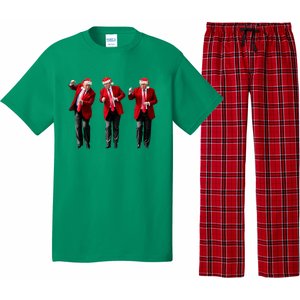 Christmas Donald Trump President 2024 Dancing Funny Santa Pajama Set