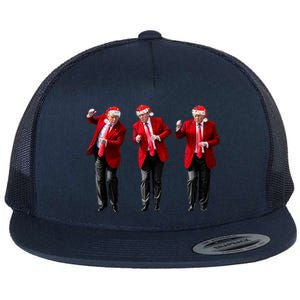 Christmas Donald Trump President 2024 Dancing Funny Santa Flat Bill Trucker Hat