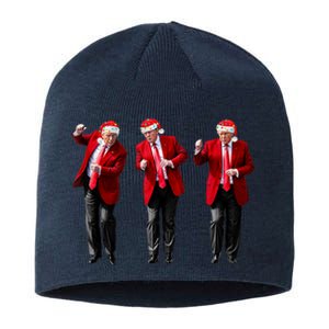 Christmas Donald Trump President 2024 Dancing Funny Santa Sustainable Beanie