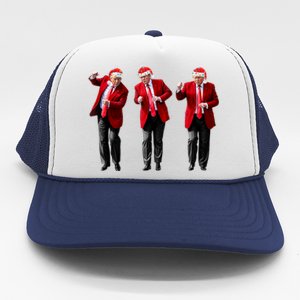 Christmas Donald Trump President 2024 Dancing Funny Santa Trucker Hat