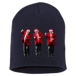 Christmas Donald Trump President 2024 Dancing Funny Santa Short Acrylic Beanie