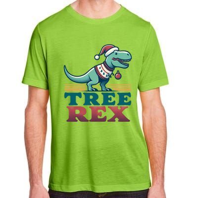 Christmas Dinosaur Tree Rex Retro Groovy Xmas Style Cute Gift Adult ChromaSoft Performance T-Shirt